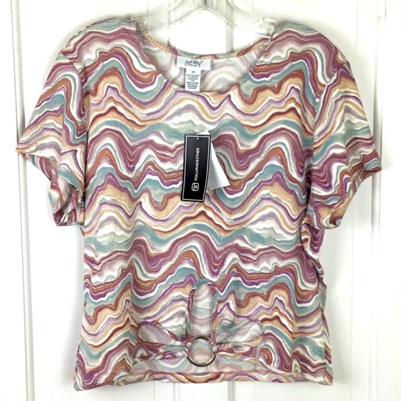 Just Polly Crop Top Retro Y2K - Picture 1 of 6
